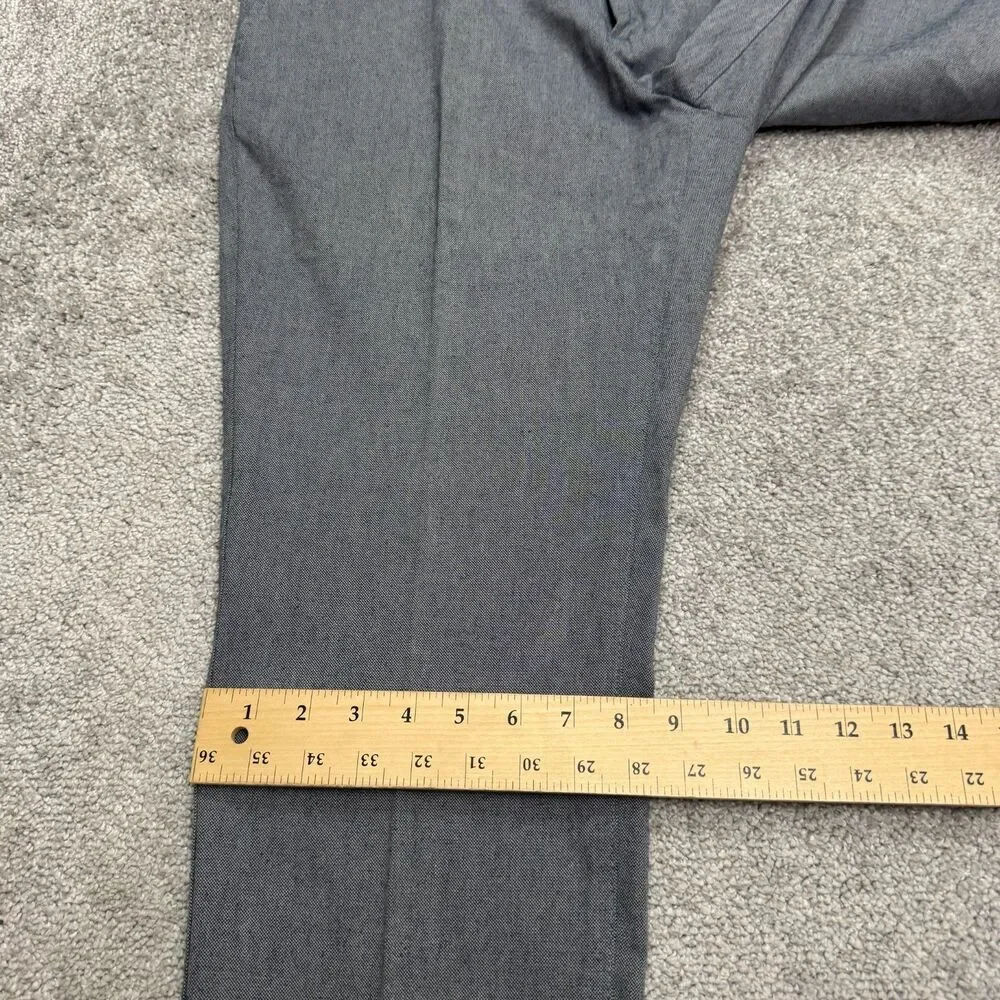 Banana Republic Kentfield Cotton Dress Pants Mens 33x30 Gray Straight Leg Career